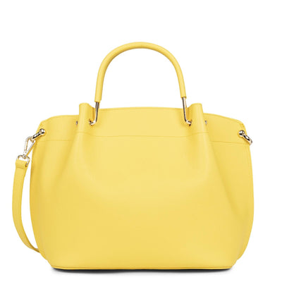 large handbag - foulonné double #couleur_jaune-in-or