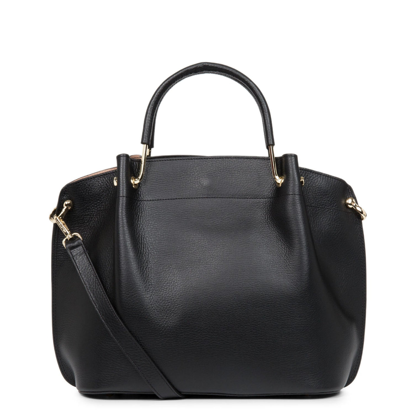 large handbag - foulonné double #couleur_noir-in-nude