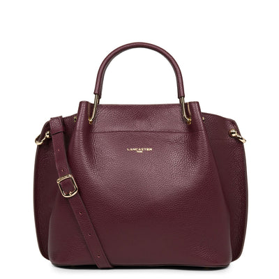 large handbag - foulonné double #couleur_pourpre-in-fuxia