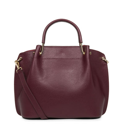large handbag - foulonné double #couleur_pourpre-in-fuxia