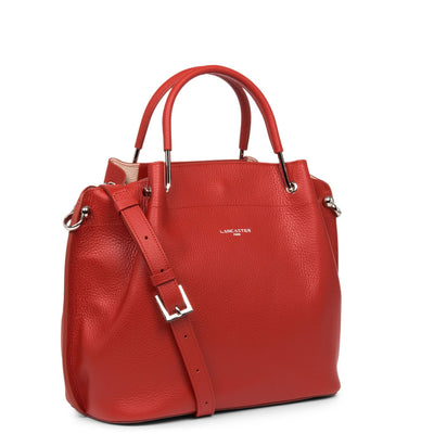 large handbag - foulonné double #couleur_rouge-in-poudre