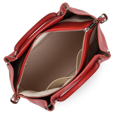 large handbag - foulonné double #couleur_rouge-in-poudre