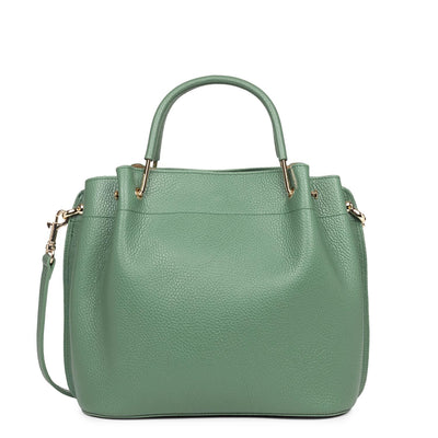 large handbag - foulonné double #couleur_vert-fort-in-or