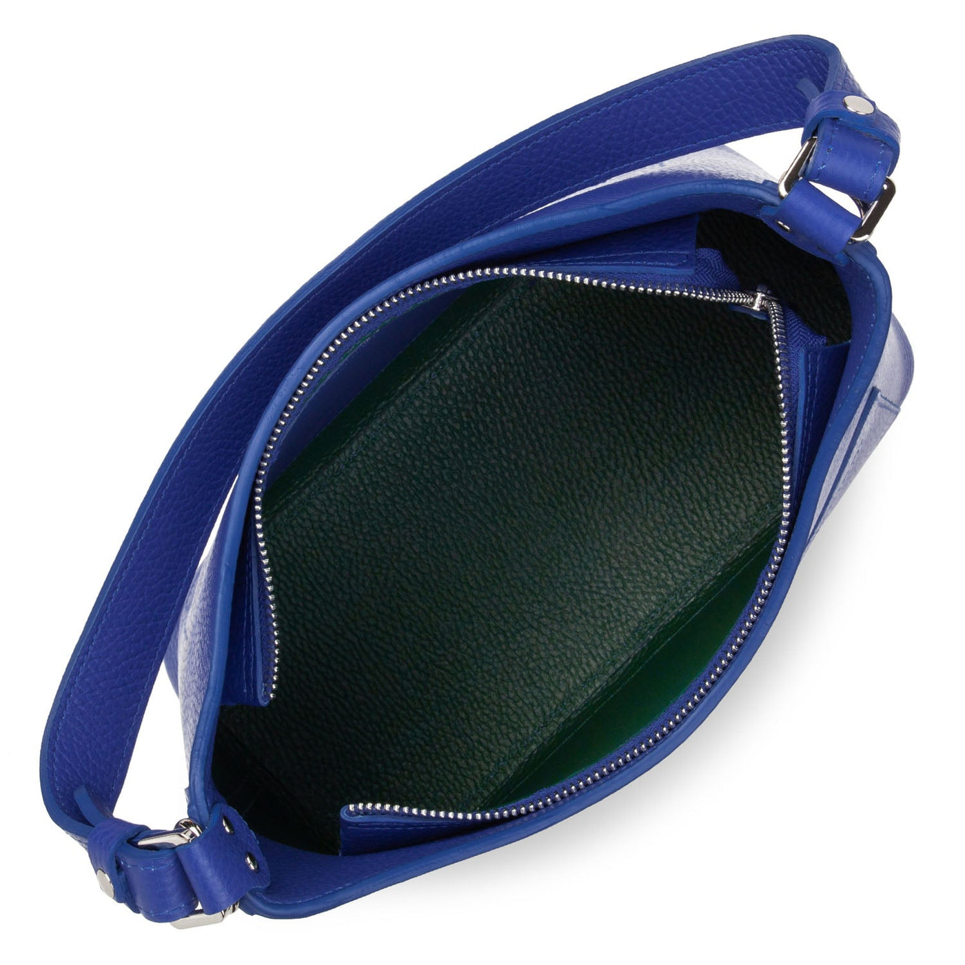 shoulder bag - foulonne double #couleur_bleu-lectrique-in-vert