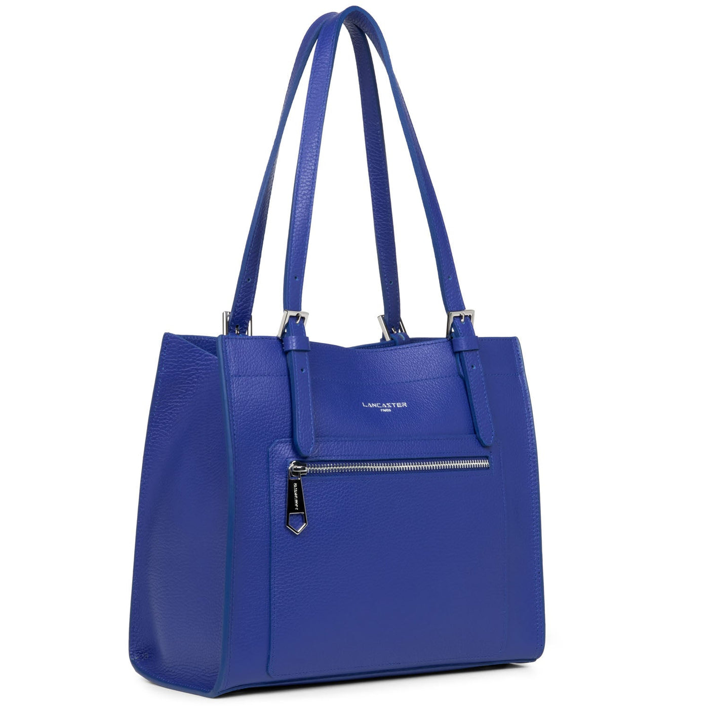 m tote bag - foulonné double #couleur_bleu-lectrique-in-vert