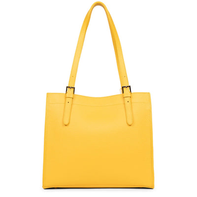 m tote bag - foulonné double #couleur_jaune-in-or
