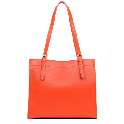 m tote bag - foulonné double #couleur_orange-in-nude