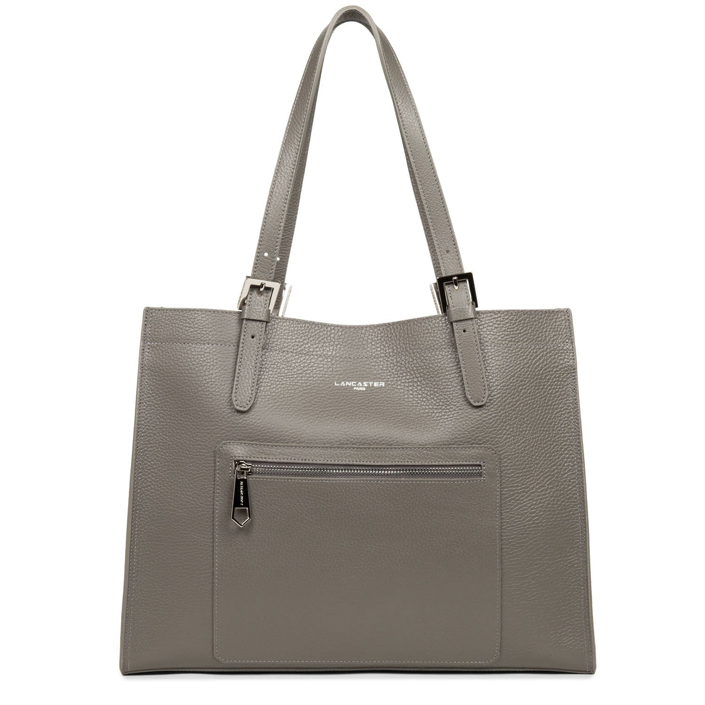 large tote bag - foulonné double #couleur_gris-in-vert-paon