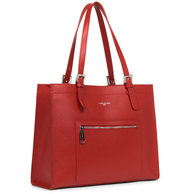 large tote bag - foulonné double #couleur_rouge-in-poudre