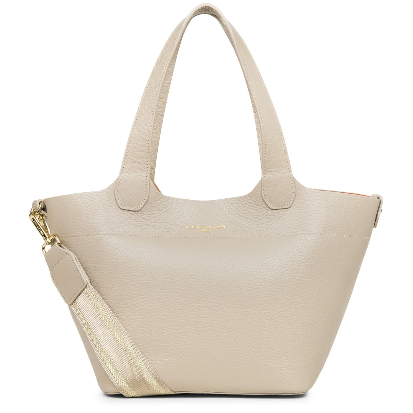 handbag - foulonne double #couleur_beige-in-orange