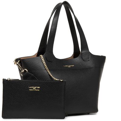 handbag - foulonne double #couleur_noir-in-nude