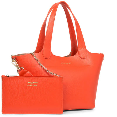 handbag - foulonne double #couleur_orange-in-nude
