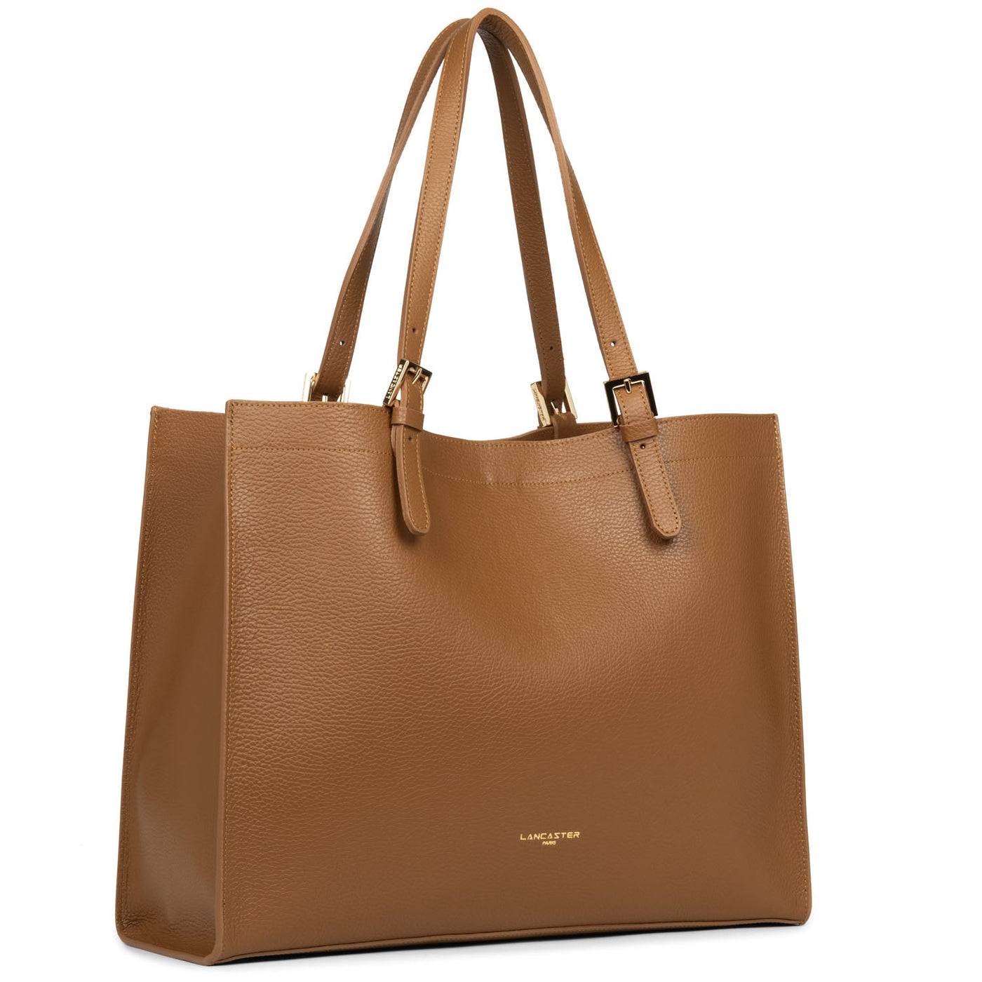 extra large tote bag - foulonne double #couleur_camel-in-orange