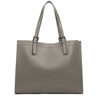 extra large tote bag - foulonne double #couleur_gris-in-vert-paon