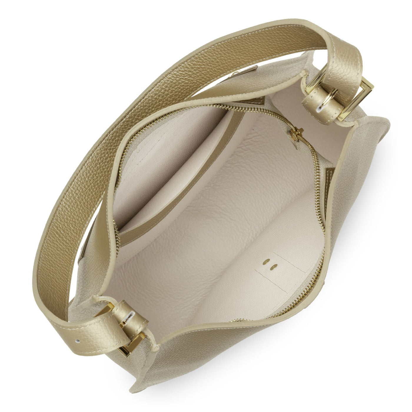 shoulder bag - foulonné double hook #couleur_champagne-in-nude