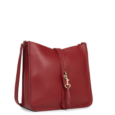 large crossbody bag - foulonné double hook #couleur_carmin-in-blush