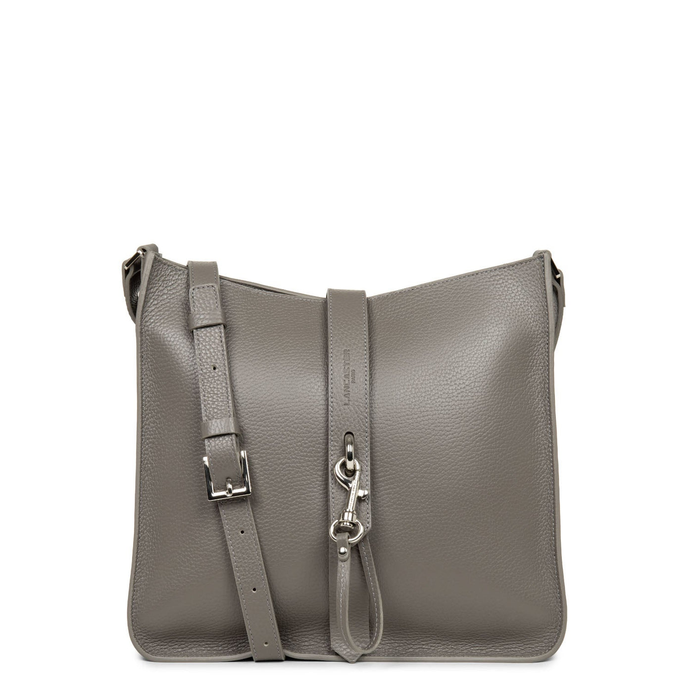large crossbody bag - foulonné double hook #couleur_gris-in-vert-paon