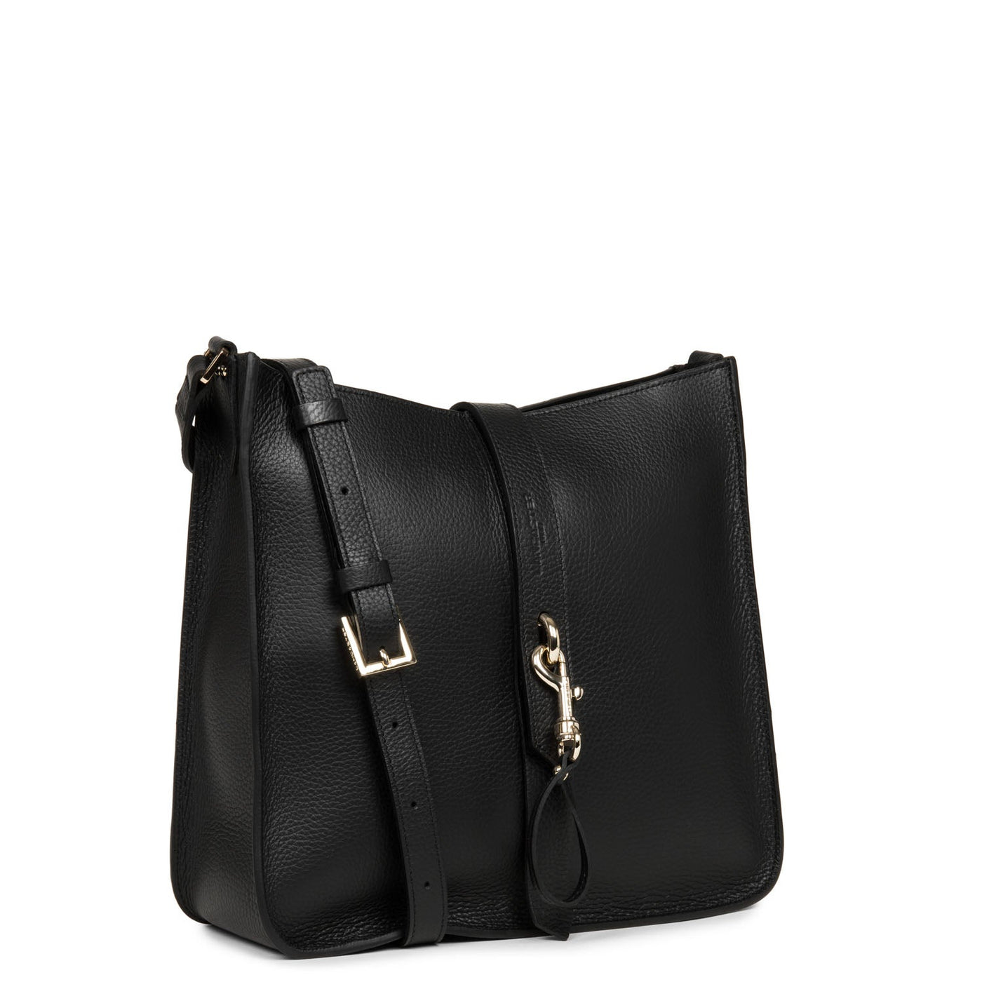 large crossbody bag - foulonné double hook #couleur_noir-in-nude