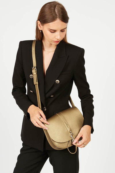 shoulder bag - foulonné double hook #couleur_gold-antic-in-naturel