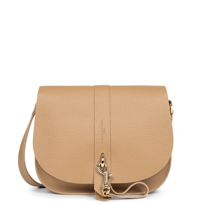 shoulder bag - foulonné double hook #couleur_naturel-in-beige