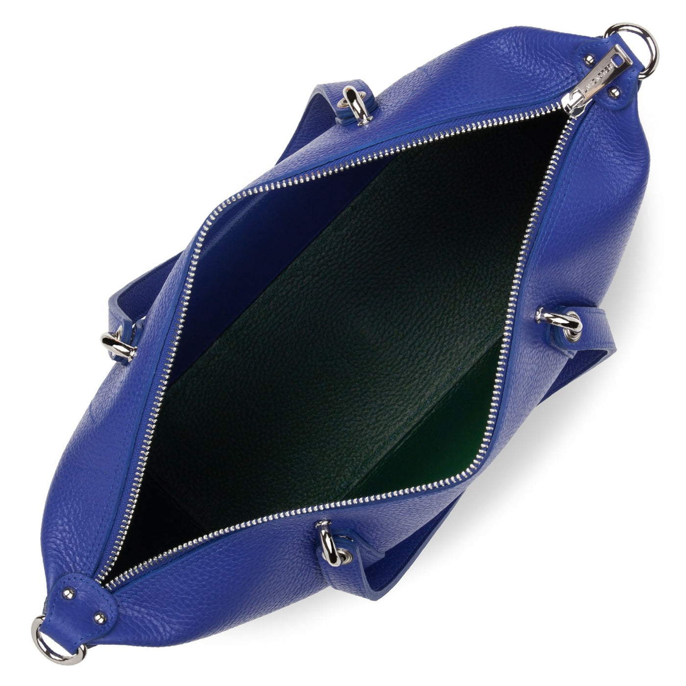tote bag - foulonne double #couleur_bleu-lectrique-in-vert