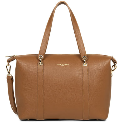 tote bag - foulonne double #couleur_camel-in-orange