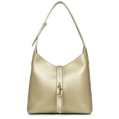 large hobo bag - foulonné double hook #couleur_champagne-in-nude