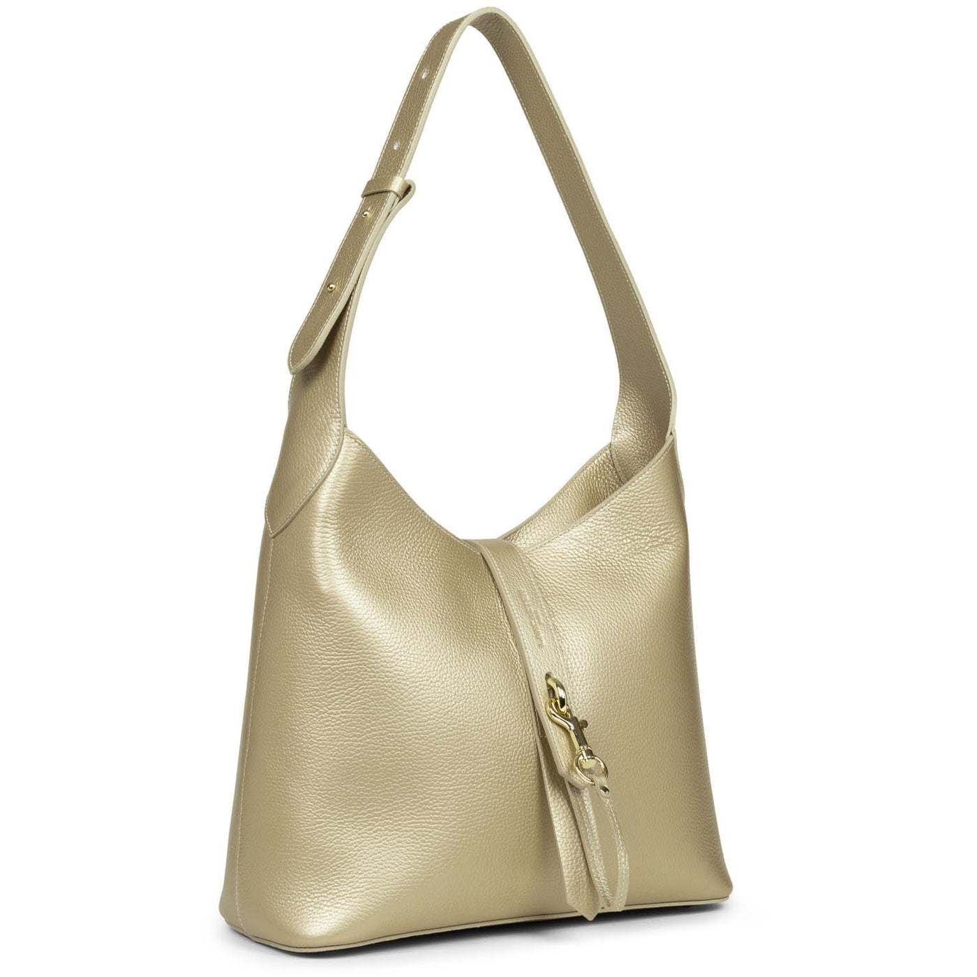 large hobo bag - foulonné double hook #couleur_champagne-in-nude