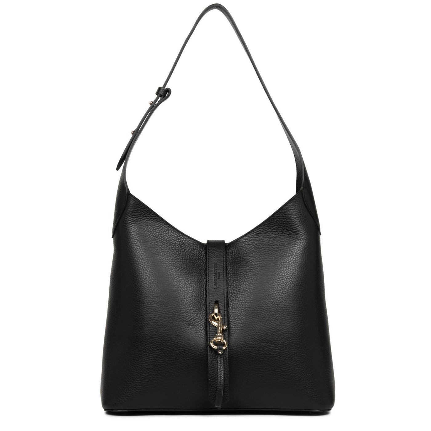 large hobo bag - foulonné double hook #couleur_noir-in-nude