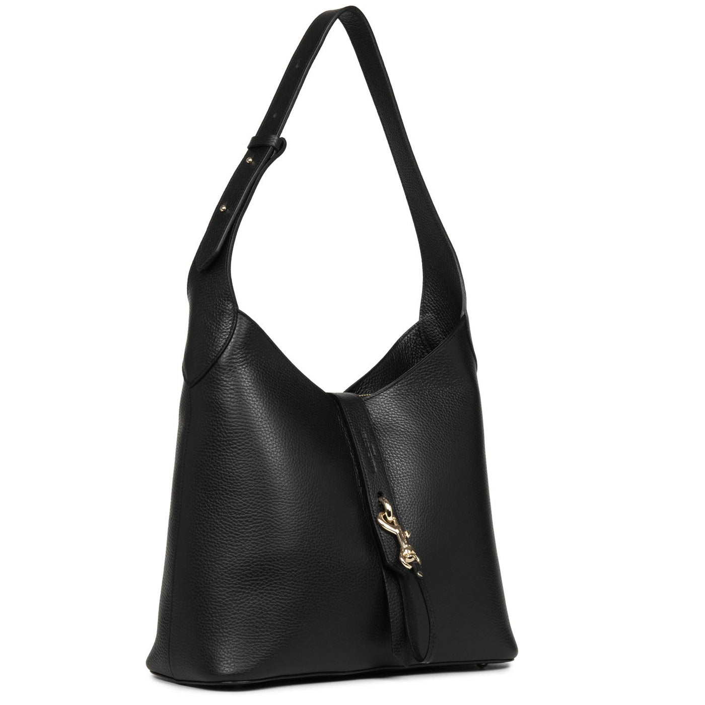 large hobo bag - foulonné double hook #couleur_noir-in-nude