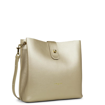 m bucket bag - foulonne double #couleur_champagne-in-nude