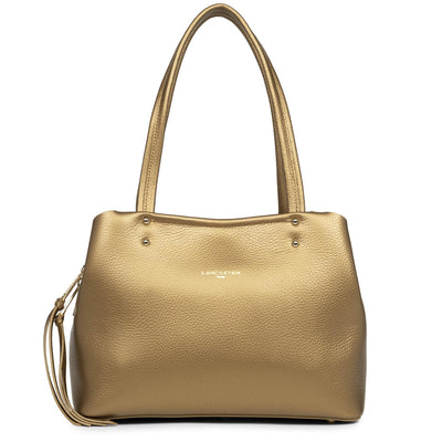m tote bag - foulonné double #couleur_gold-antic-in-naturel