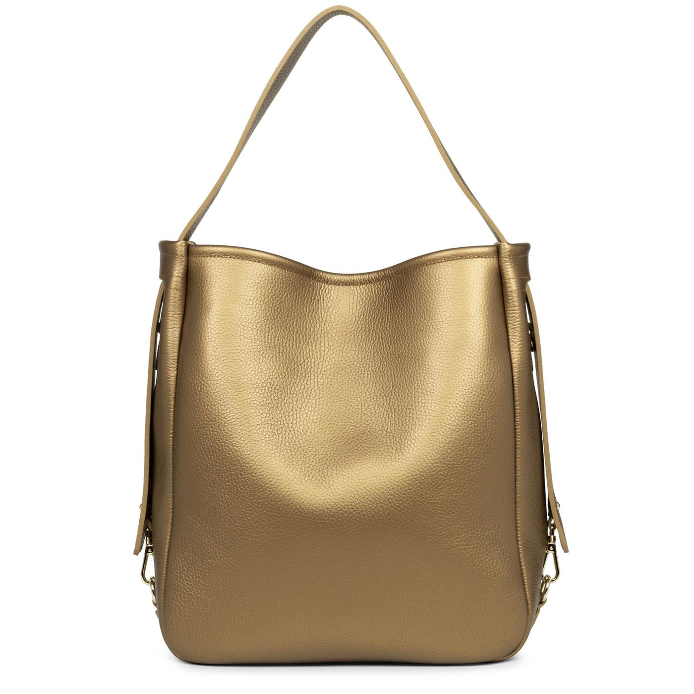 large bucket bag - foulonne double #couleur_gold-antic-in-naturel