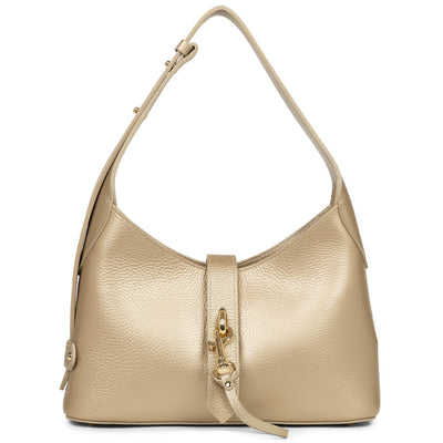 hobo bag - foulonné double hook #couleur_champagne-in-nude