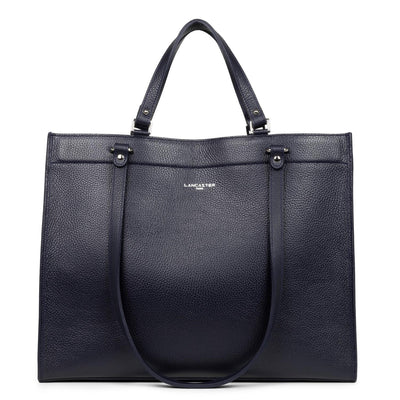 extra large tote bag - foulonné double #couleur_bleu-fonc-in-argent