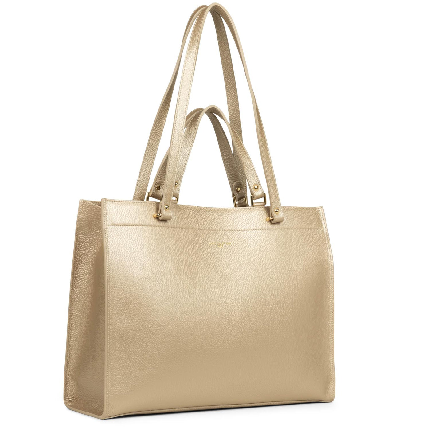 extra large tote bag - foulonné double #couleur_champagne-in-nude