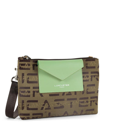 small crossbody bag - logo kba #couleur_marron-naturel-jade