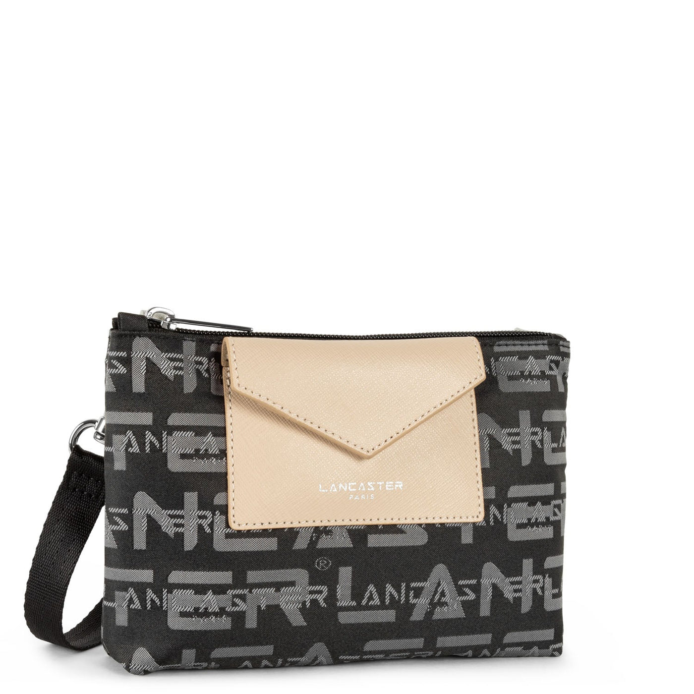 small crossbody bag - logo kba #couleur_noir-gris-poudre