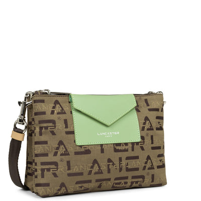 small crossbody bag - logo kba #couleur_marron-naturel-jade