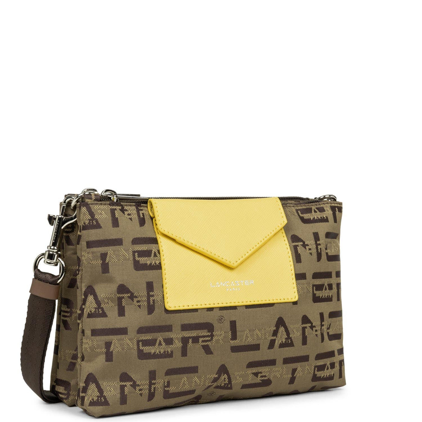 small crossbody bag - logo kba #couleur_marron-vison-jaune