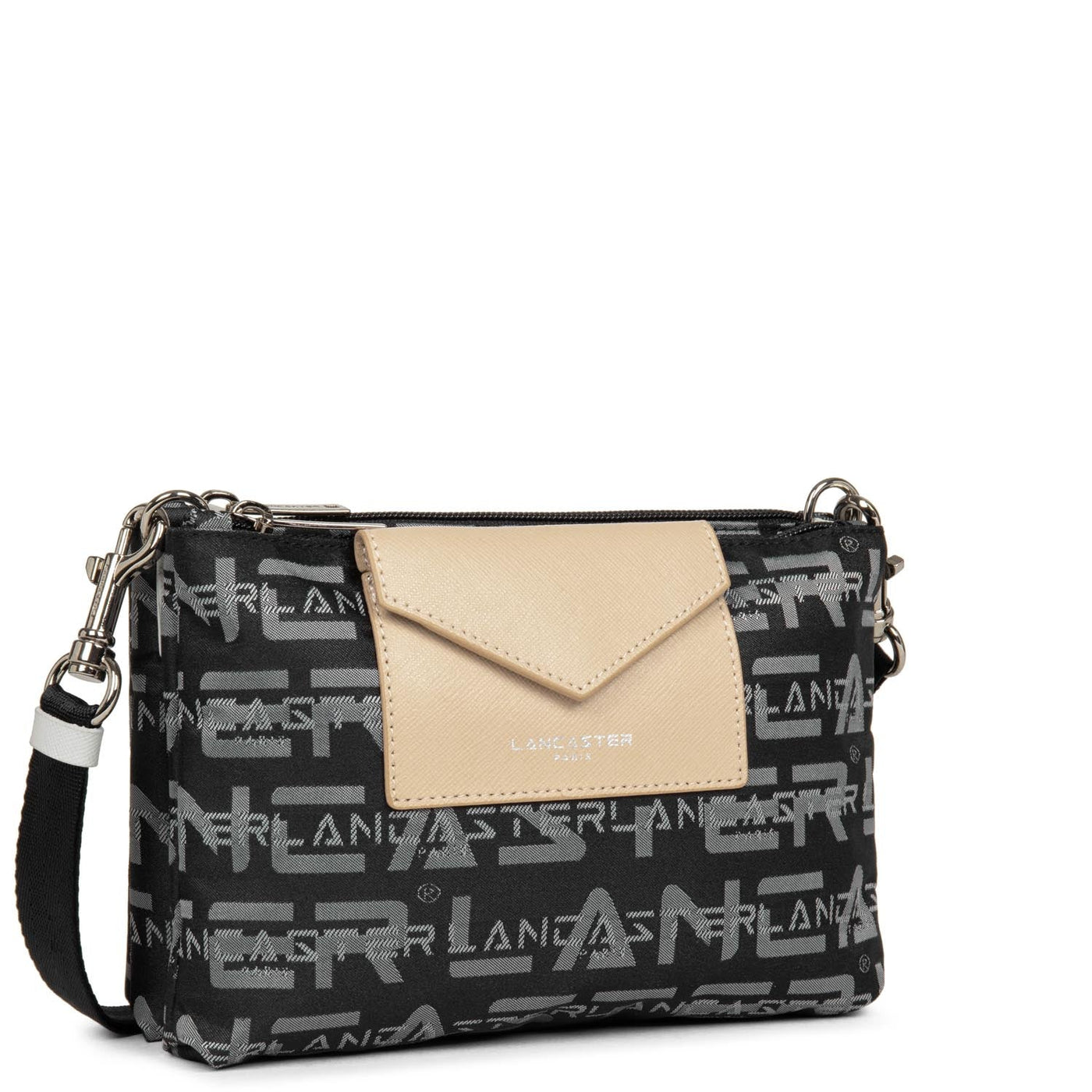 small crossbody bag - logo kba #couleur_noir-gris-poudre