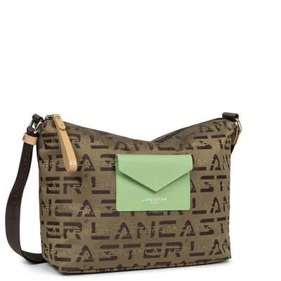shoulder bag - logo kba #couleur_marron-naturel-jade