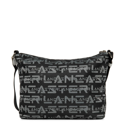 shoulder bag - logo kba #couleur_noir-gris-poudre