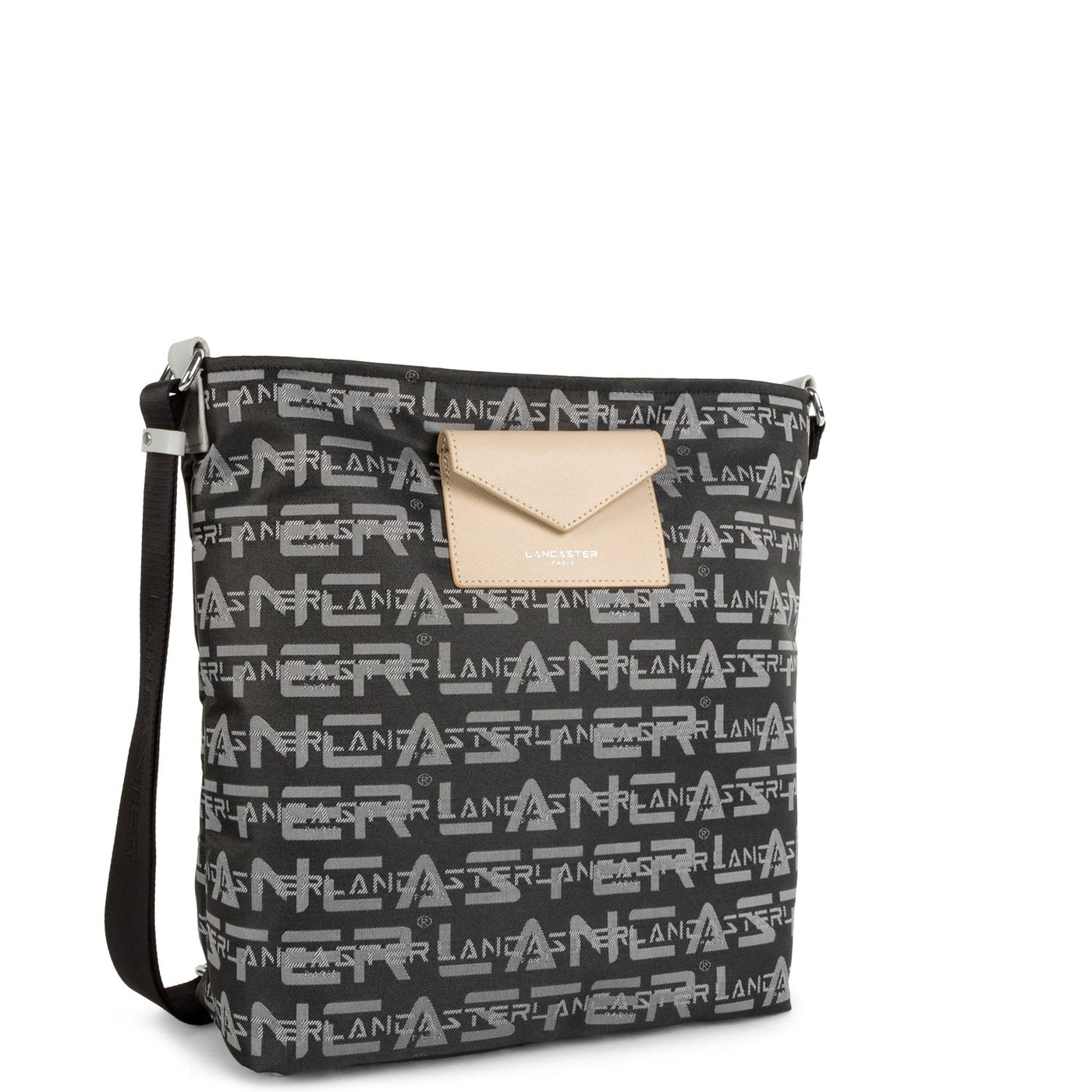 bucket bag - logo kba #couleur_noir-gris-poudre
