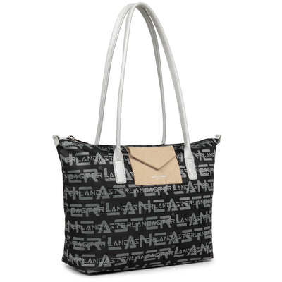m tote bag - logo kba #couleur_noir-gris-poudre