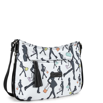 shoulder bag - basic pompon #couleur_blanc-multi