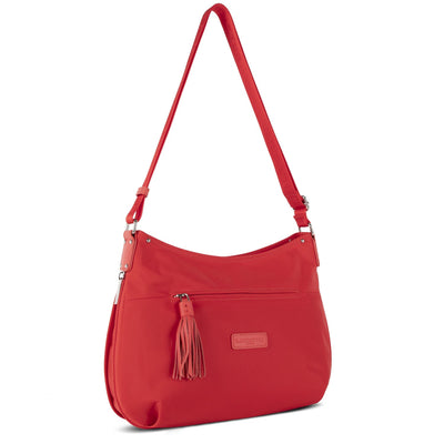 shoulder bag - basic pompon #couleur_corail