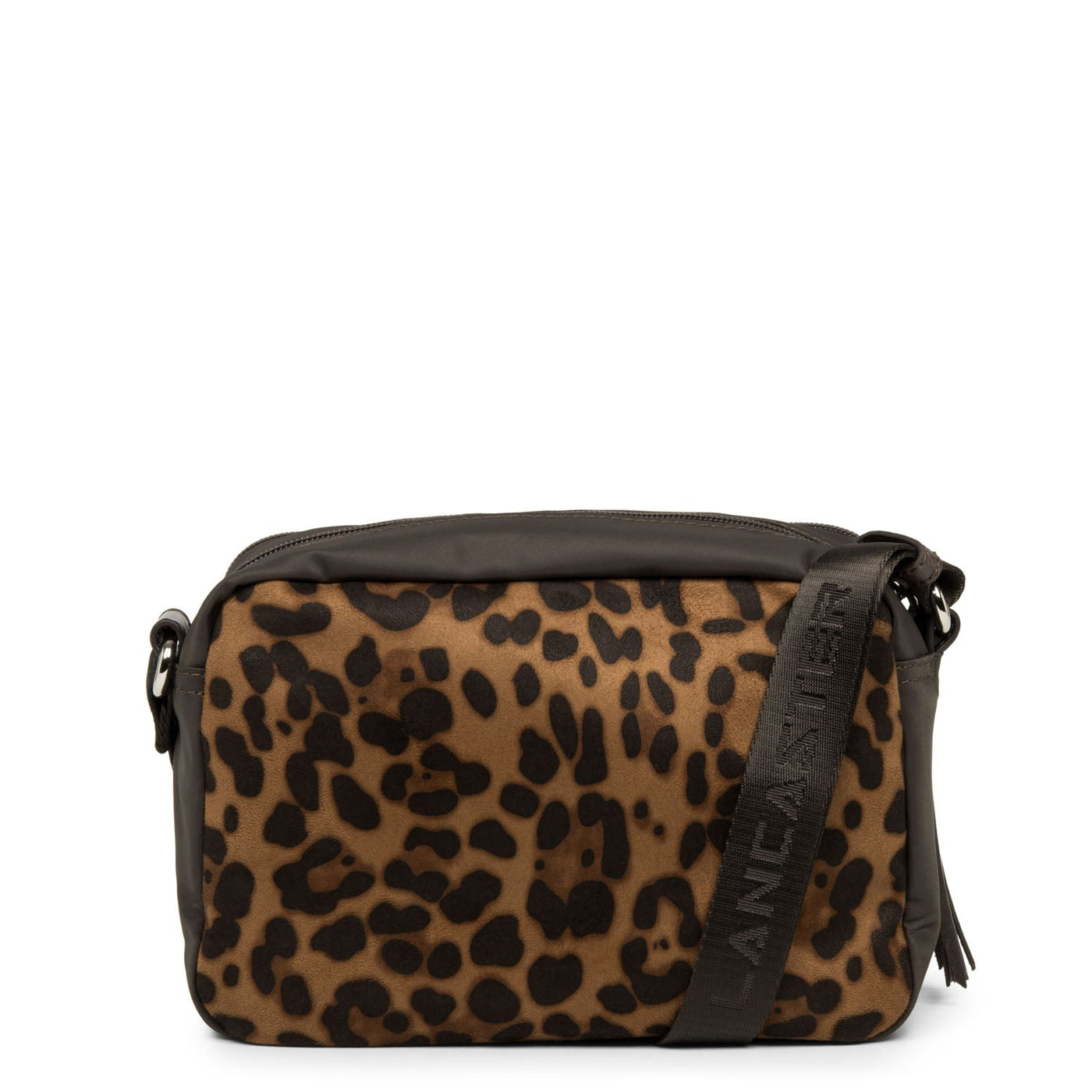 crossbody bag - basic pompon #couleur_marron-lopard