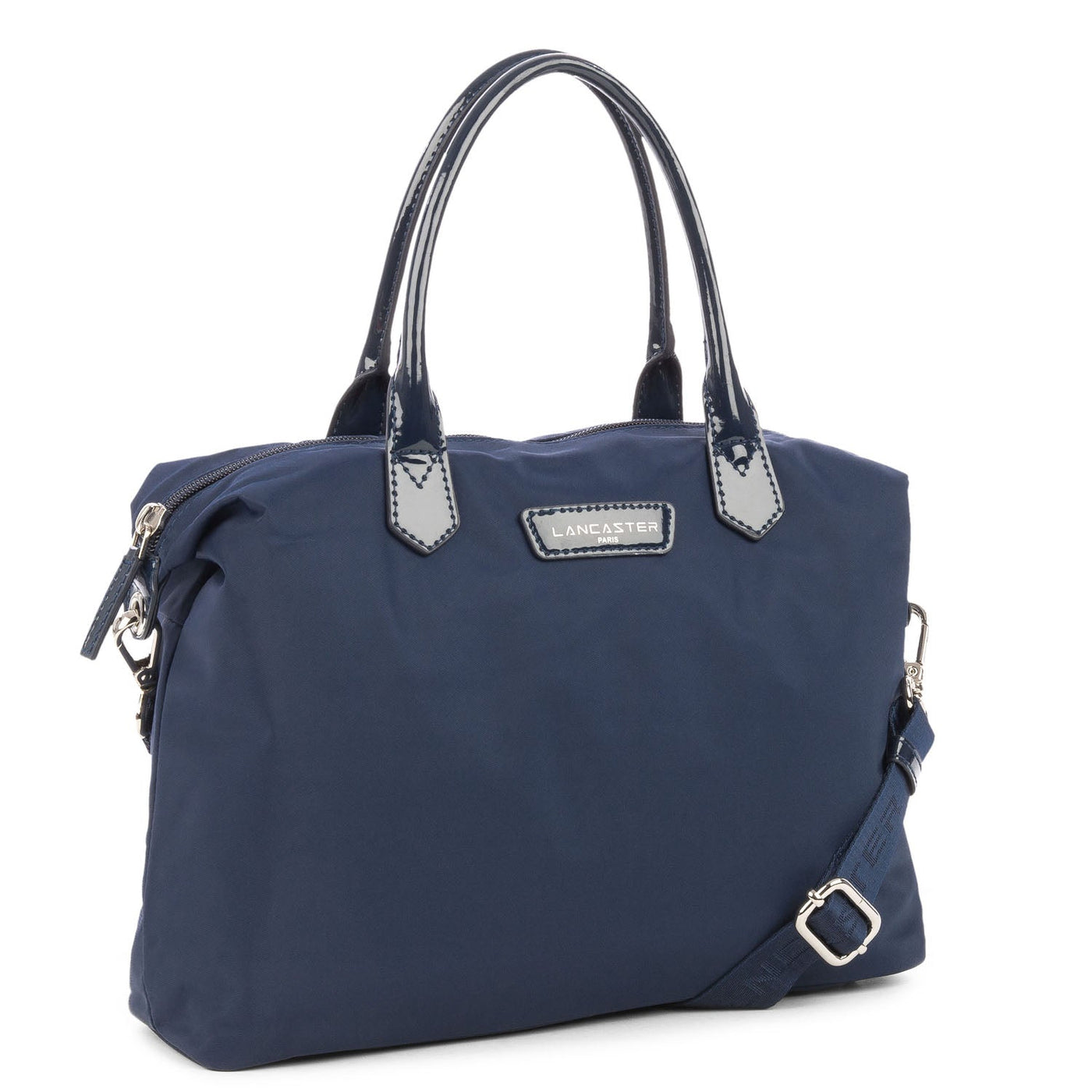 m handbag - basic verni #couleur_bleu-fonc