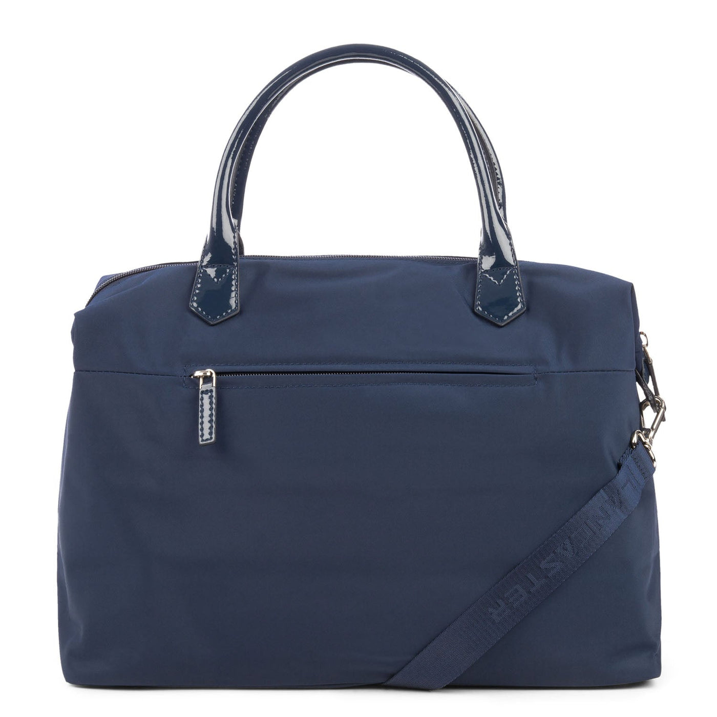 large tote bag - basic verni #couleur_bleu-fonc